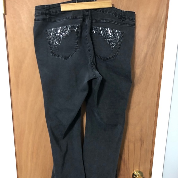 🔥 LAST CHANCE 🔥 Venezia Black Sequin Jeans - 18W - Picture 2 of 7